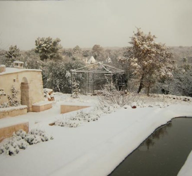 December 2009, snow at trullo adagio